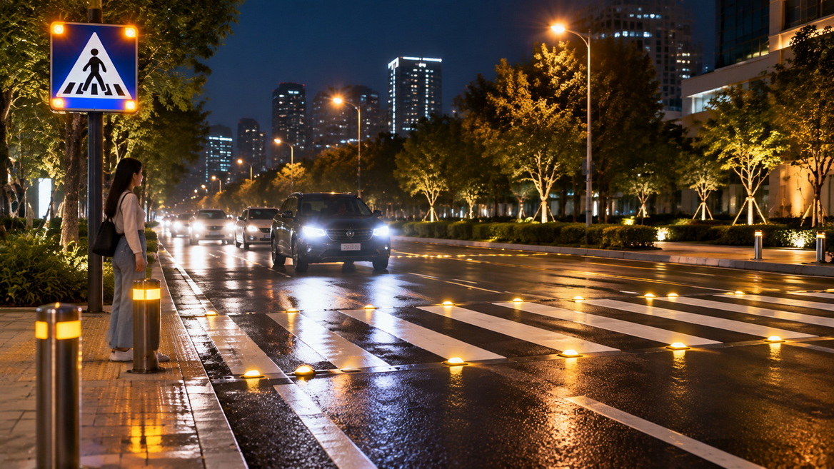 Road Reflectors At Night.jpg