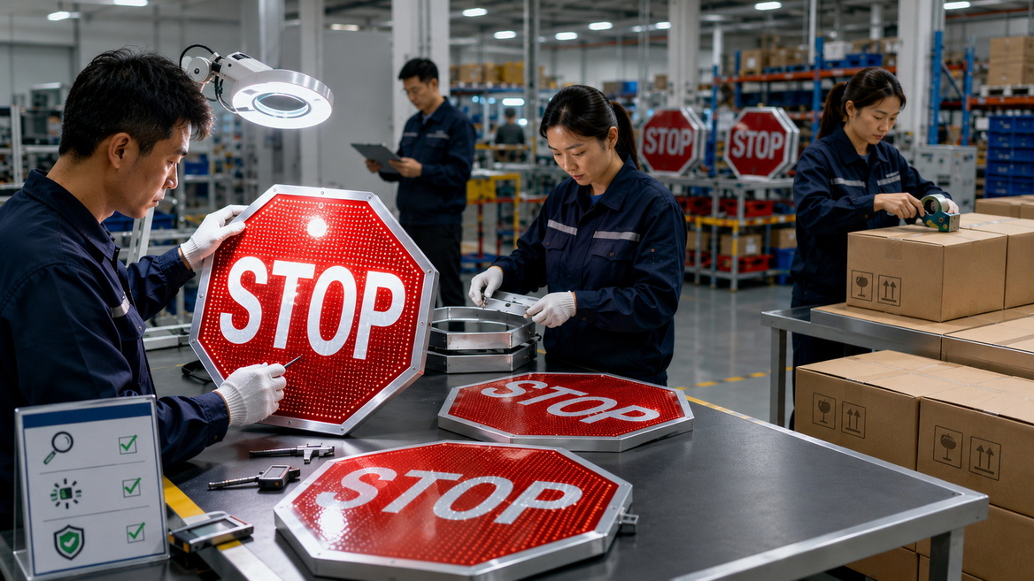 Led Stop Sign Quality Inspection