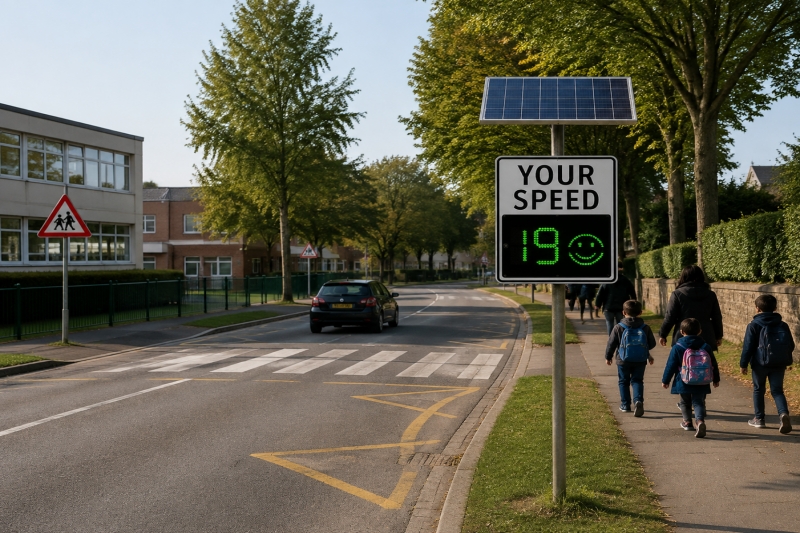 Smart Solar Radar Speed Sign Solution for Schools and Urban Communities