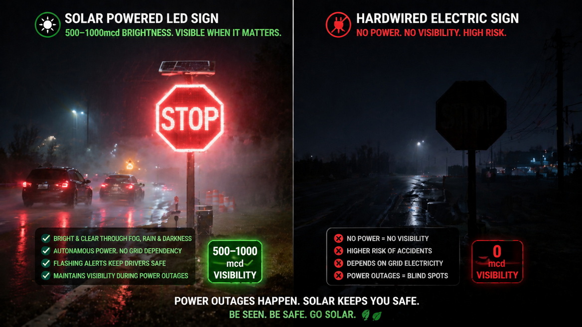 Night Visibility Highway Scene