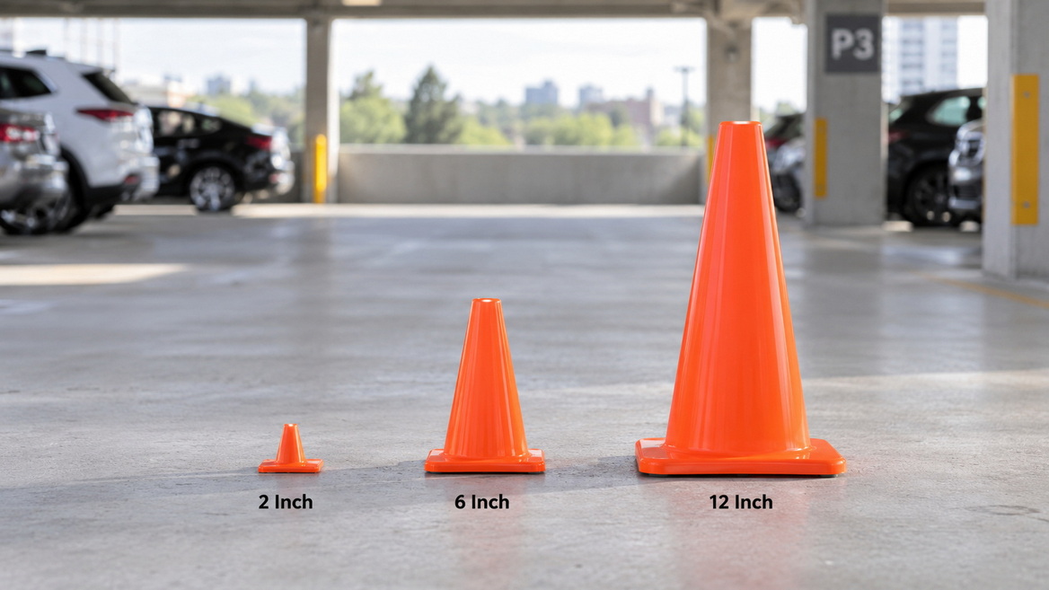 Small Traffic Cone Size Comparison