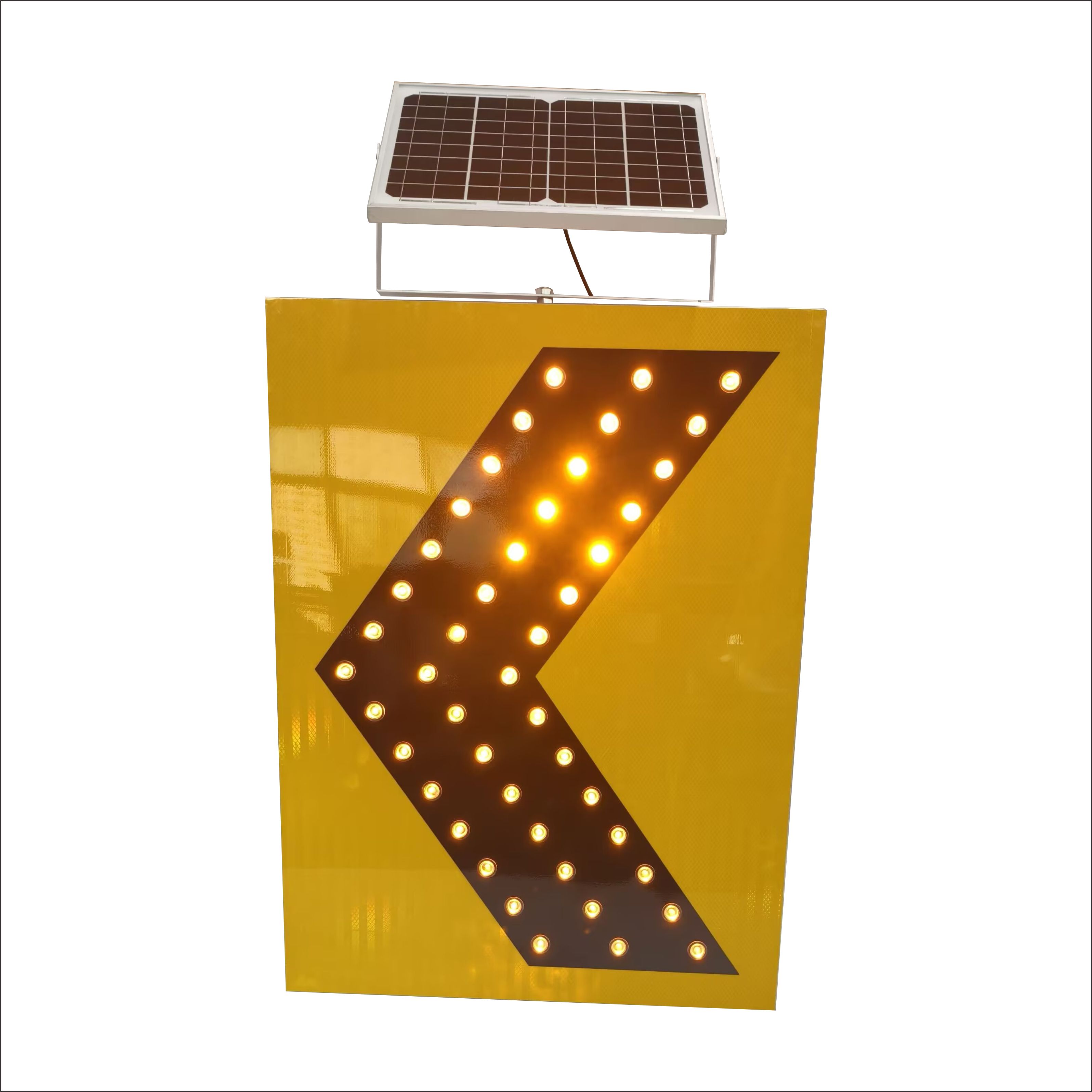 Solar Powered Construction Road Work Sign
