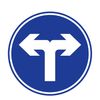 Round Arrow Road Safety Warning Traffic Sign
