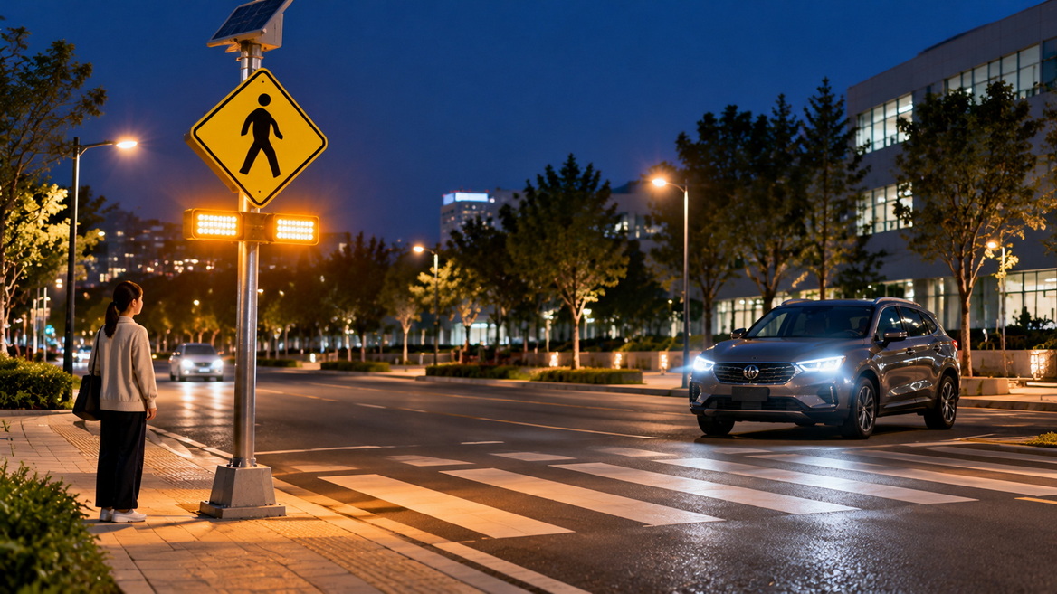 Crosswalk Beacon Visibility At Night