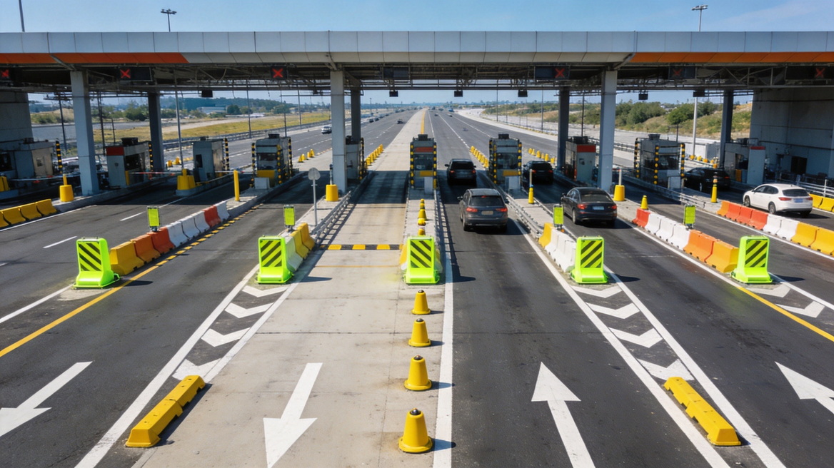 Highway Toll Station Traffic Safety Markers