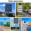 Solar Reduced Speed Ahead Signs