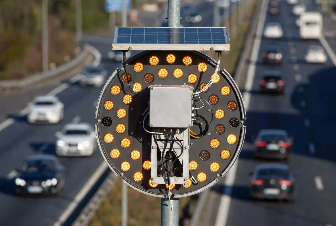 LED Traffic Sign Technology Close Up