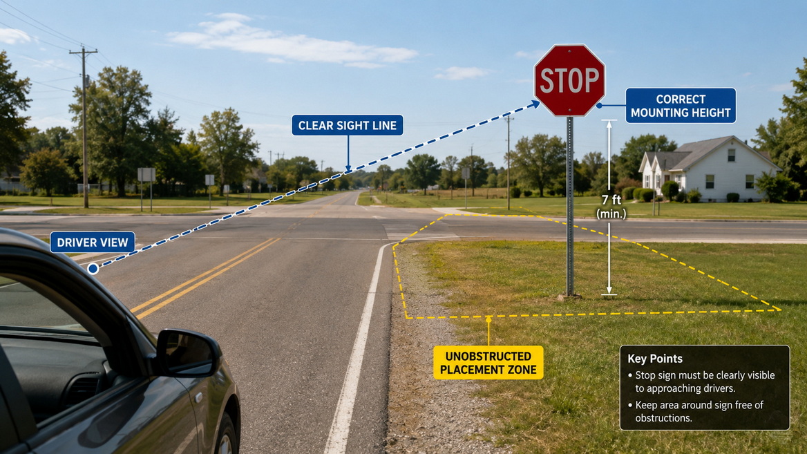 Stop Sign Installation Height Guide