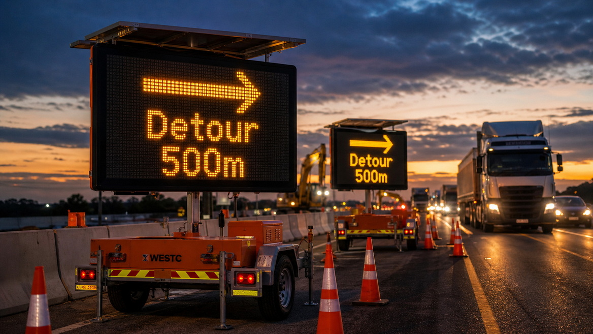 Led Signs In Work Zone