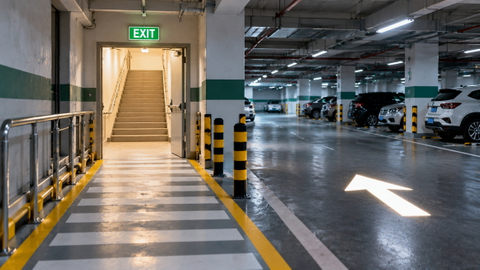 Parking Garage Pedestrian Emergency Exit Route.jpg