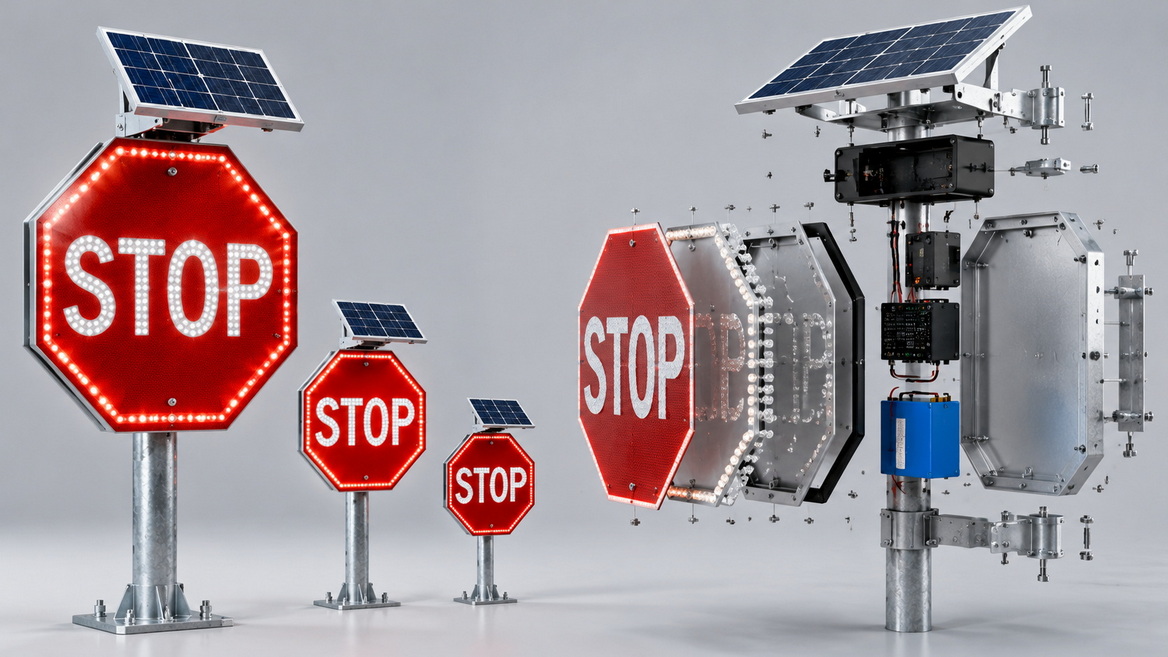 LED Stop Sign Components And OEM Customization