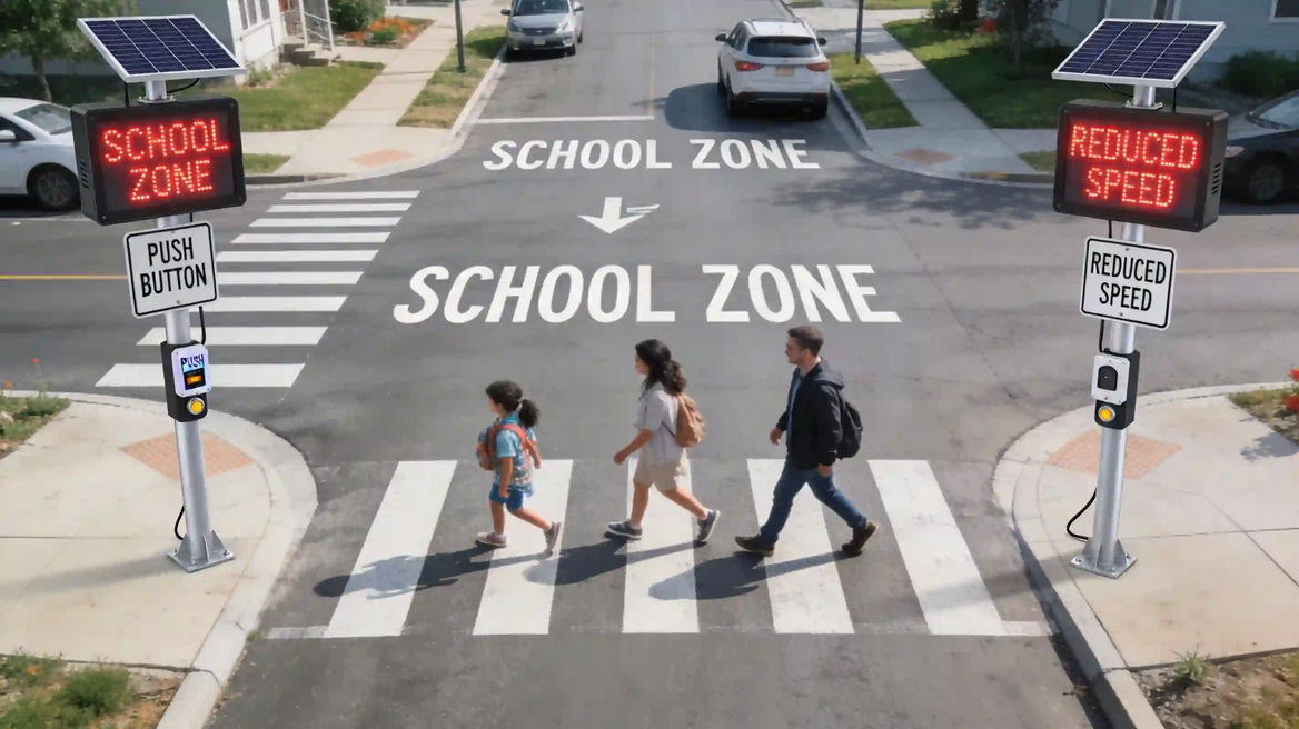 School Zone Smart Crosswalk Application