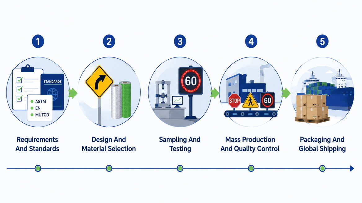 OEM ODM Process For LED Traffic Signs And Reflective Signs OEM ODM Process For LED Traffic Signs And Reflective Signs
