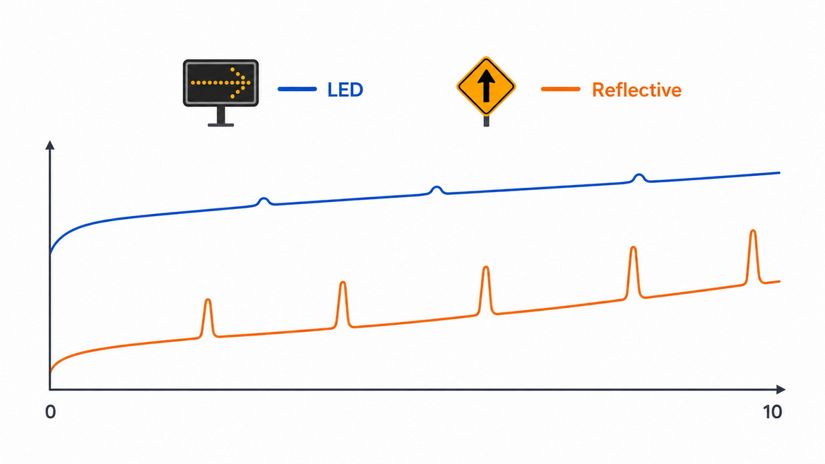 Traffic Sign Maintenance Lifecycle Cost Curve