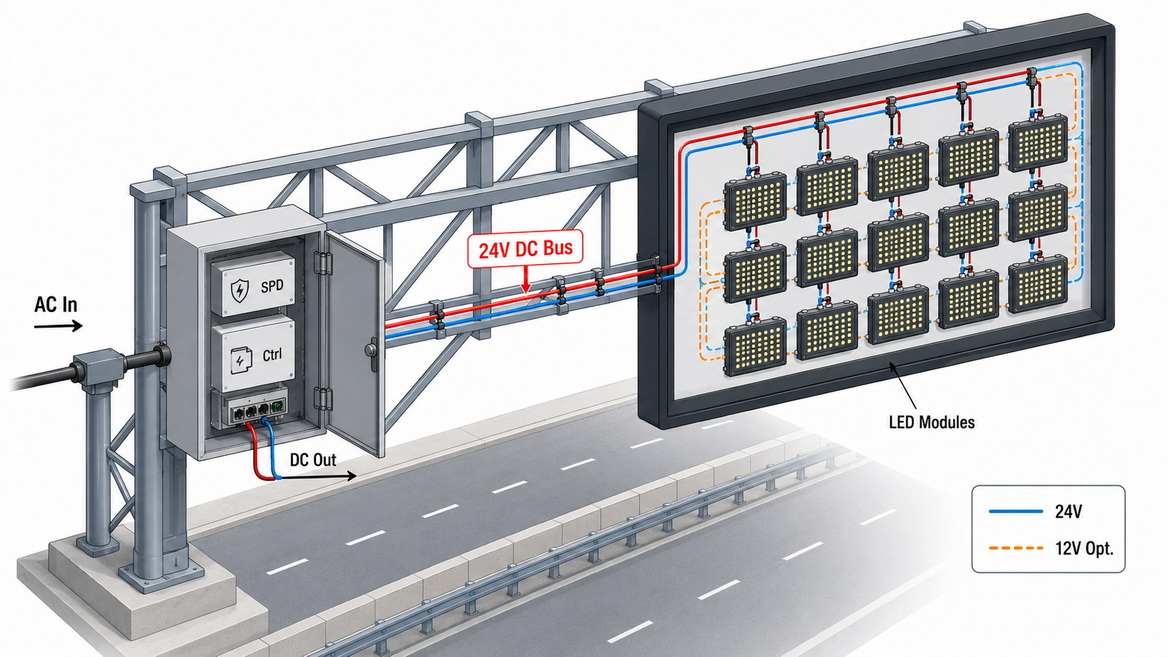 Highway LED Power Architecture Diagram
