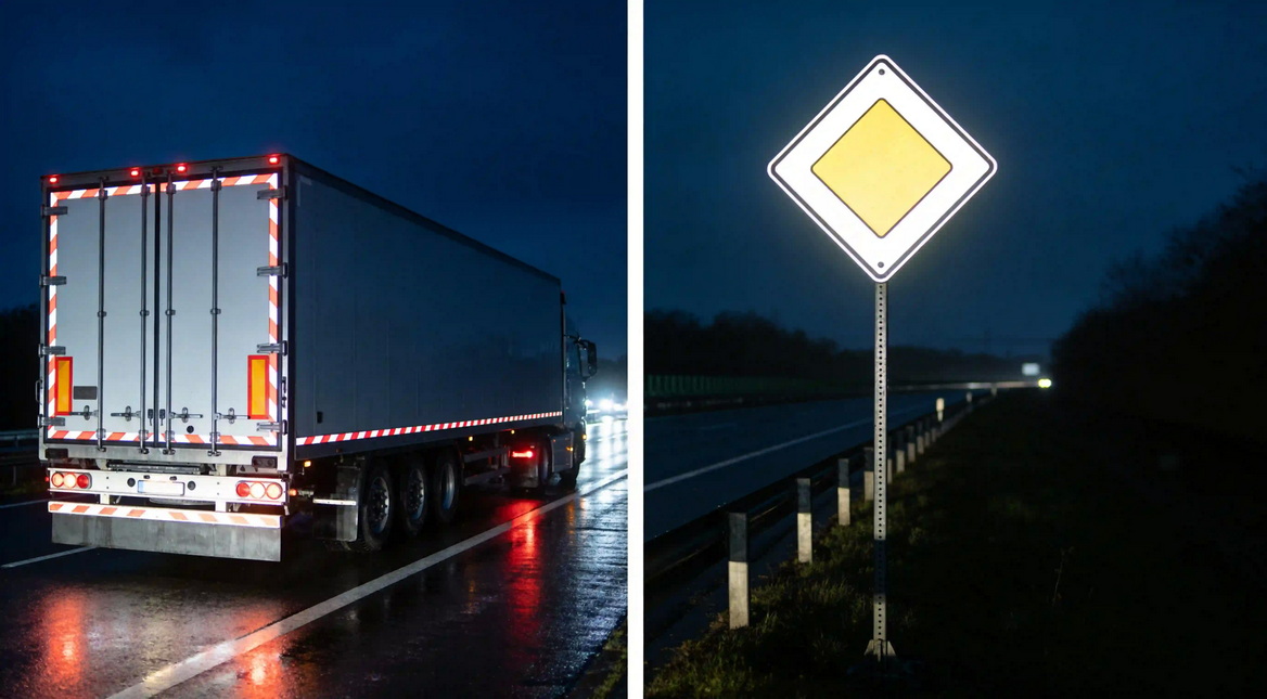 Vehicle Reflective Tape And Road Sign Sheeting Comparison