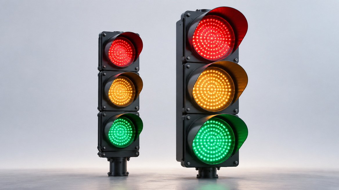 Traffic Light Head Size Comparison
