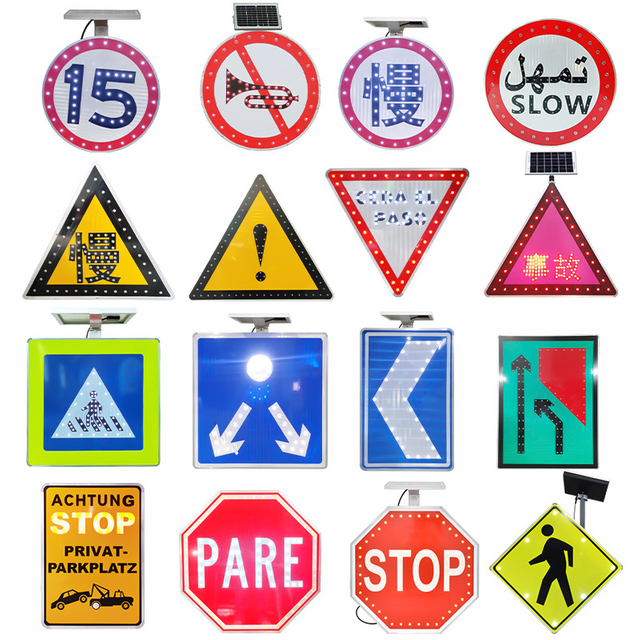 Solar Powered Road Traffic Sign