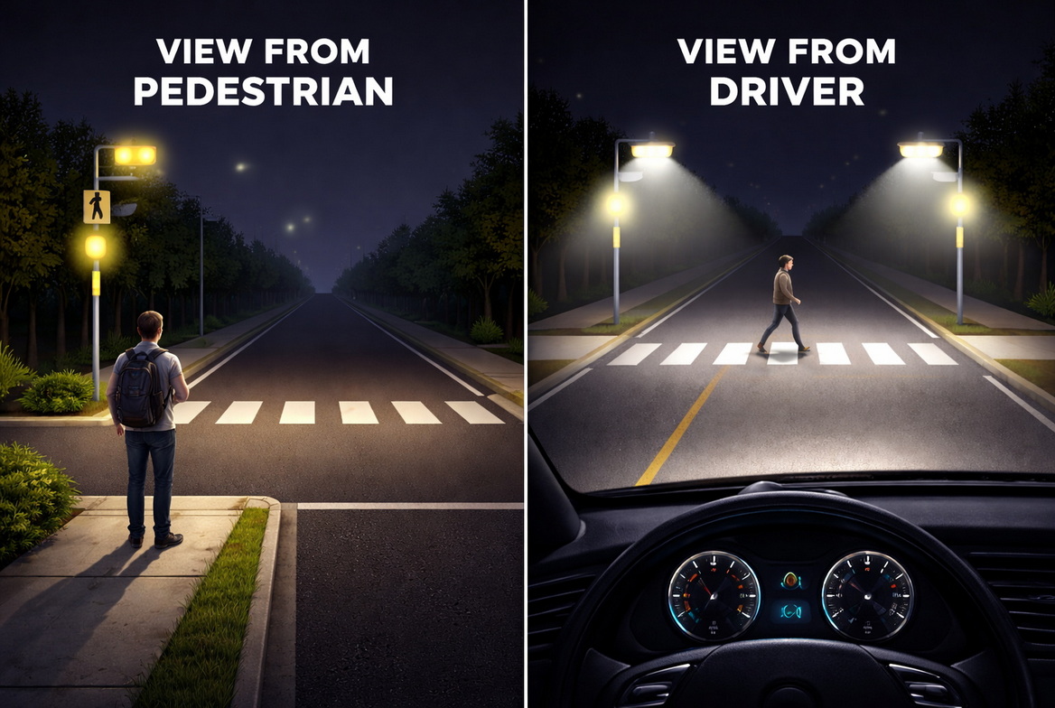 Pedestrian And Driver Perspective