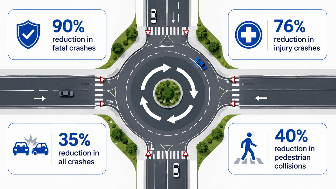 Roundabout Safety Impact Statistics