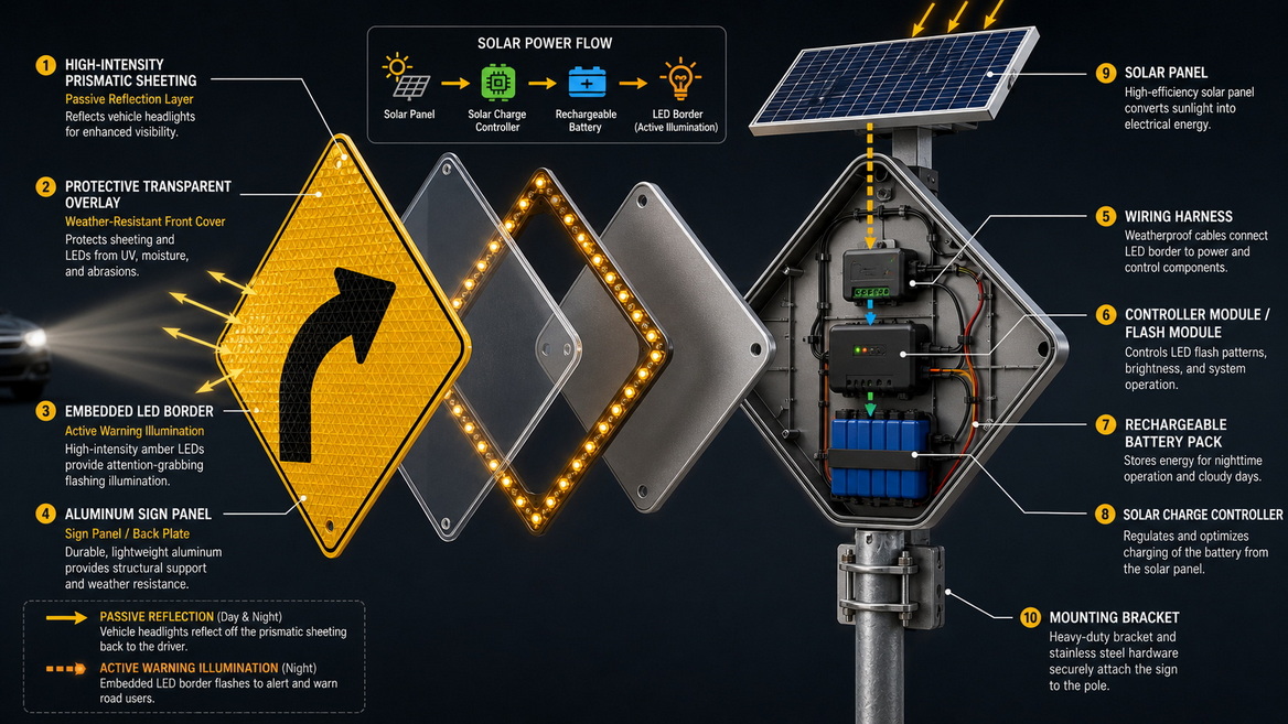 Hybrid Traffic Sign Illumination System